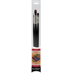 Da Vinci Top-Acryl 4221 Brush set 3 st | Konstnärspenslar Akryl