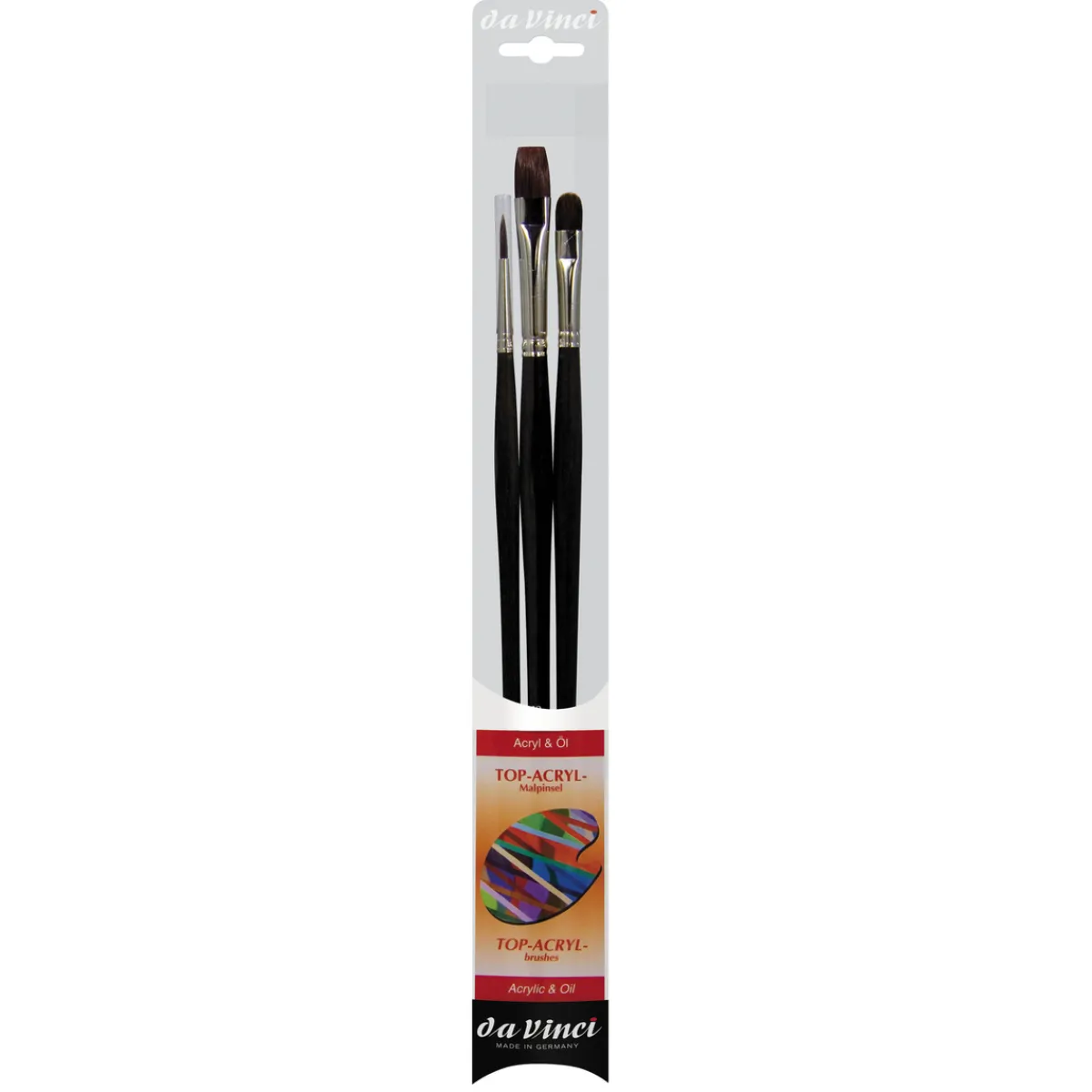 Da Vinci Top-Acryl 4221 Brush set 3 st | Konstnärspenslar Akryl