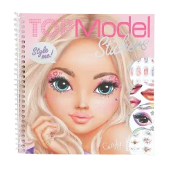 Barn TOPModel Dress Me Up Face stickersbok, 24 sidor och 7 ark med klistermärken. 17,5×18 cm
