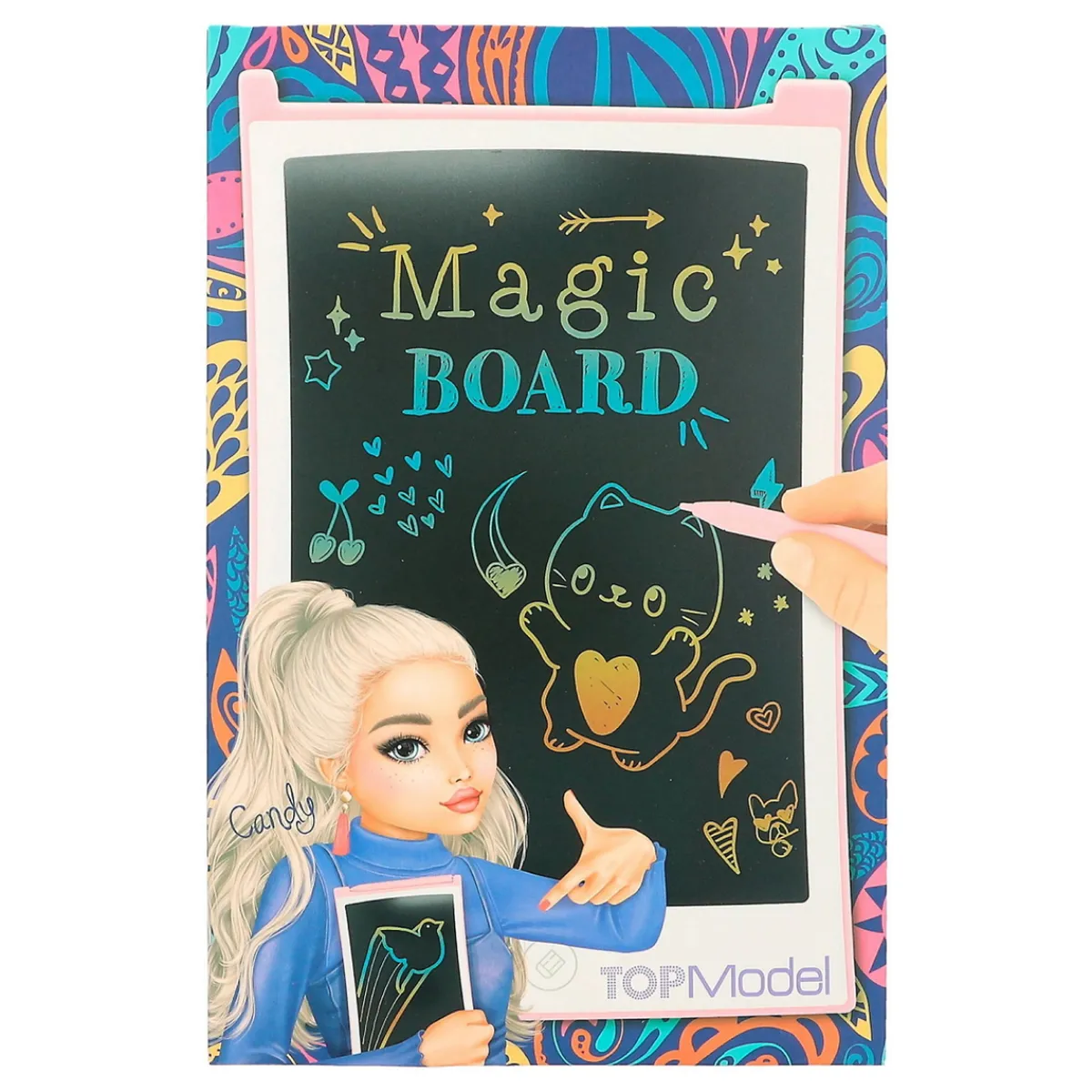 Barn TOPModel Magic Pad – magisk rittavla (LCD) som låter dig rita och sudda! 14,9×22,9 cm