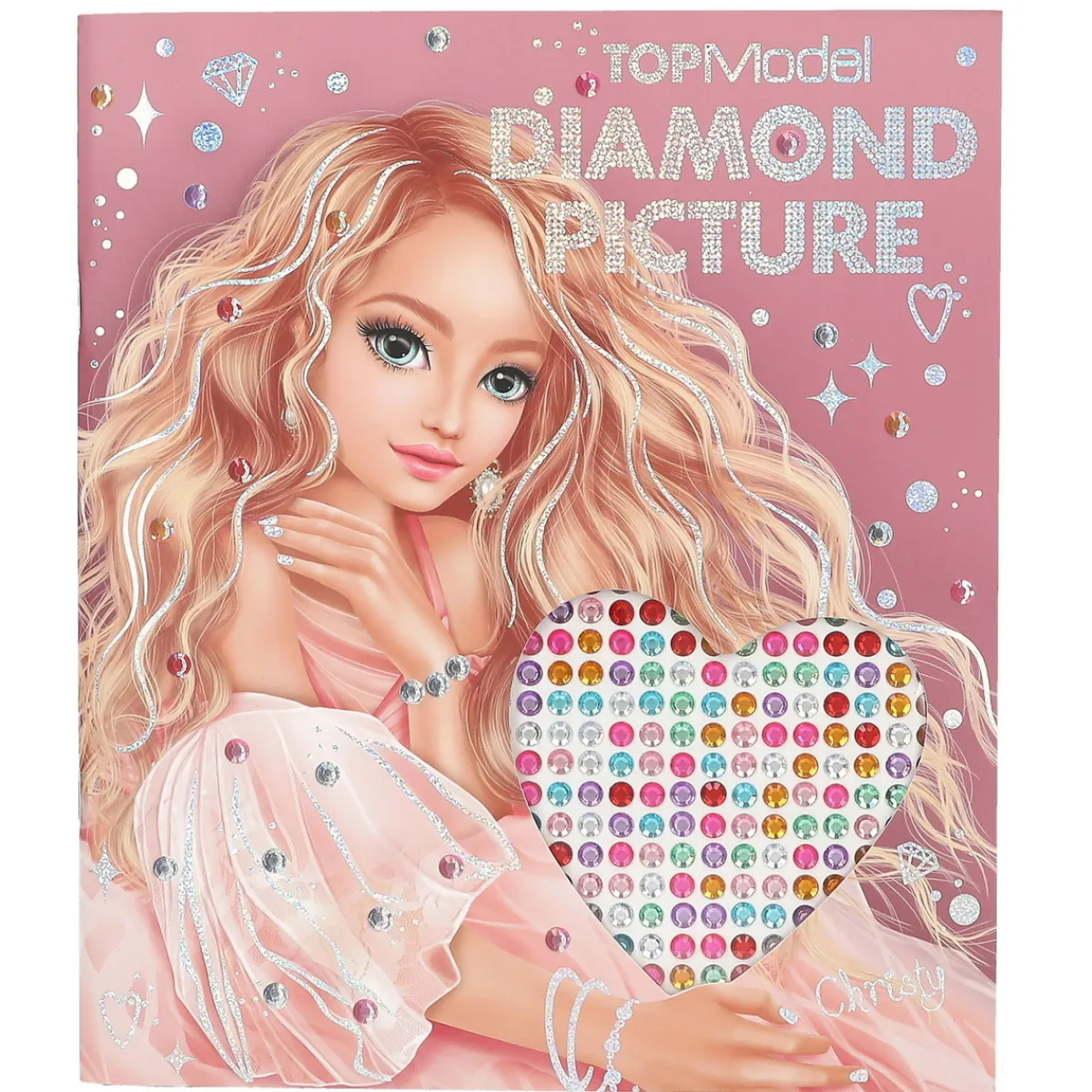 Barn TOPModel Model Diamond Stickerbook – pryd 10 motiv med diamantstickers