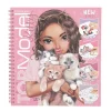 Barn TOPModel pysselbok Kitty + 5 ark med stickers, 47 sidor, 20,2×22,2 cm