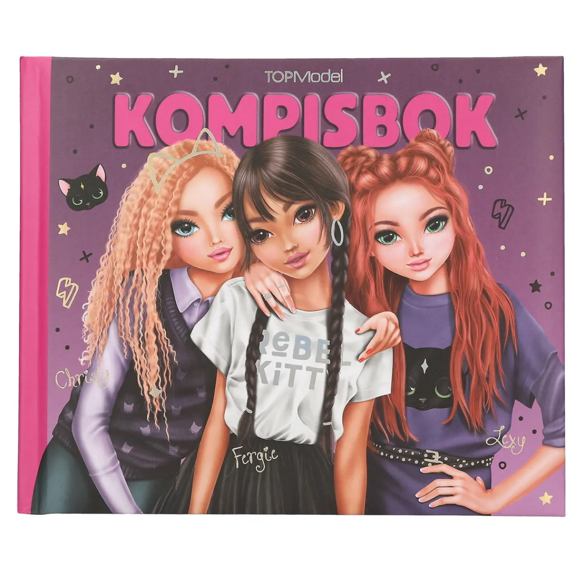 TOPModel Rebel Kitty Kompisbok, svensk utgåva, 108 sidor | Barn Målar- & Pysselböcker