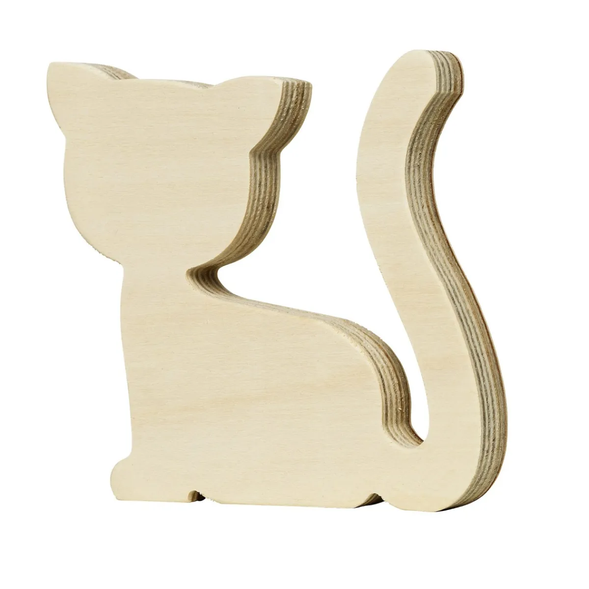 Barn Panduro Hobby Träfigur katt 11x11 cm