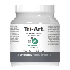 Tri Art Tri-Art Gel Medium Matte 500 ml, matt gelbaserat förtjockningsmedel för akrylfärg
