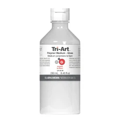 Tri Art Tri-Art Polymer Medium Gloss 250 ml, blankt förtunningsmedel för akrylfärg | Målarmedier