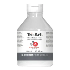 Tri Art Tri-Art Polymer Medium Gloss 500 ml, blankt förtunningsmedel för akrylfärg | Målarmedier