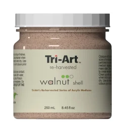 Tri Art Tri-Art Reharvested Walnut Shell 250 ml, medium för textur innehåller partiklar av valnötsskal