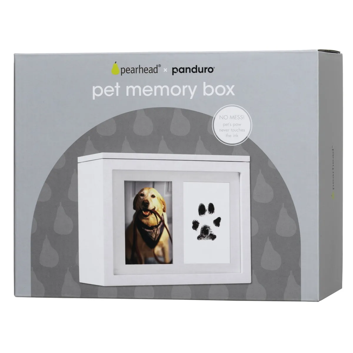 Panduro Hobby Trälåda memorybox med glasfront 258×115×200 mm + stämpeldyna för tassavtryck | Materialsatser