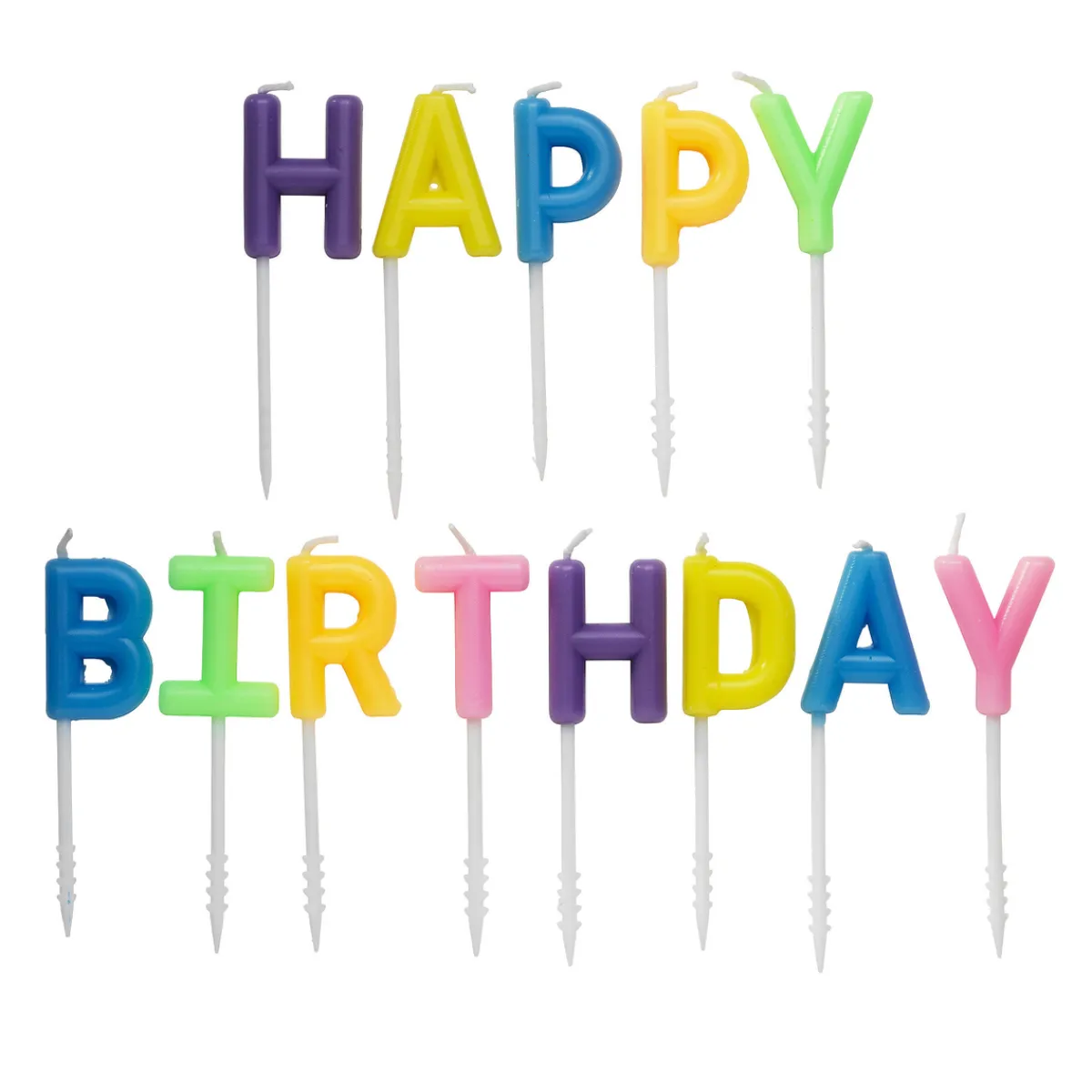 Confetti By Panduro Tårtljus Happy Birthday färg