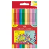Faber-Castell Tuschpennor Grip Neon/Past 10p | Barn Barnpennor