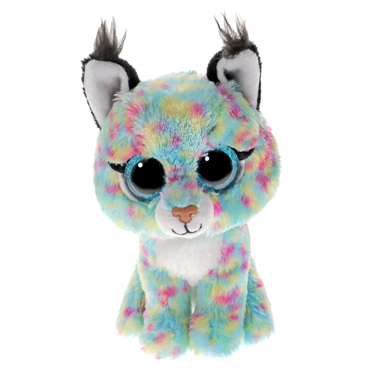 Barn TY Beanie Boo Bobcat – ett jättesött lodjur med tofsiga öron! H. 15,5 cm