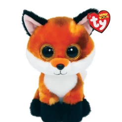 Barn TY Beanie Boo 15,5 cm – räven Meadow vill leka i skogen!