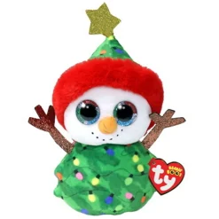TY Beanie Boos Garland 15,5 cm – en söt snögubbe med många detaljer | Barn Gosedjur