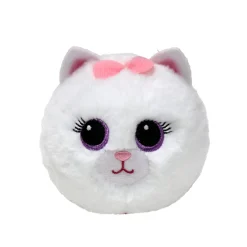 TY Beanie Bouncers Purdy – en vit katt som cker om att studsa & gosa! Ø7,5 cm | Barn Gosedjur