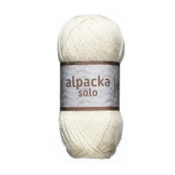 Järbo Ullgarn Alpacka Solo 50g benvit – 29101 Eggshell white | Ullgarn
