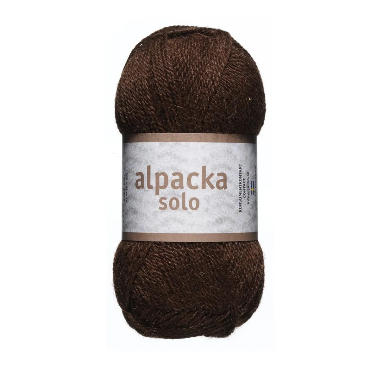 Järbo Ullgarn Alpacka Solo 50g brun – 29105 Chocolate brown | Ullgarn