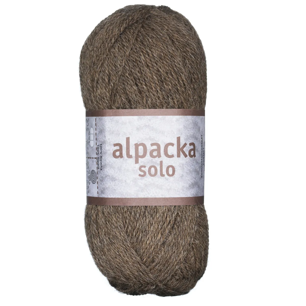 Järbo Ullgarn Alpacka Solo 50g mocca – 29104 Coconut brown | Ullgarn