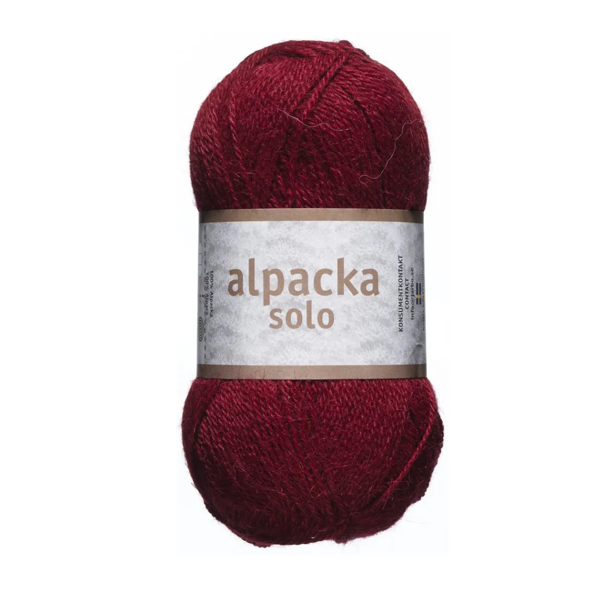 Järbo Ullgarn Alpacka Solo 50g vinröd – 29110 Maroon red