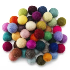Nepal Wool Ullkulor Ø20mm 50p färgmix | Ulldekor