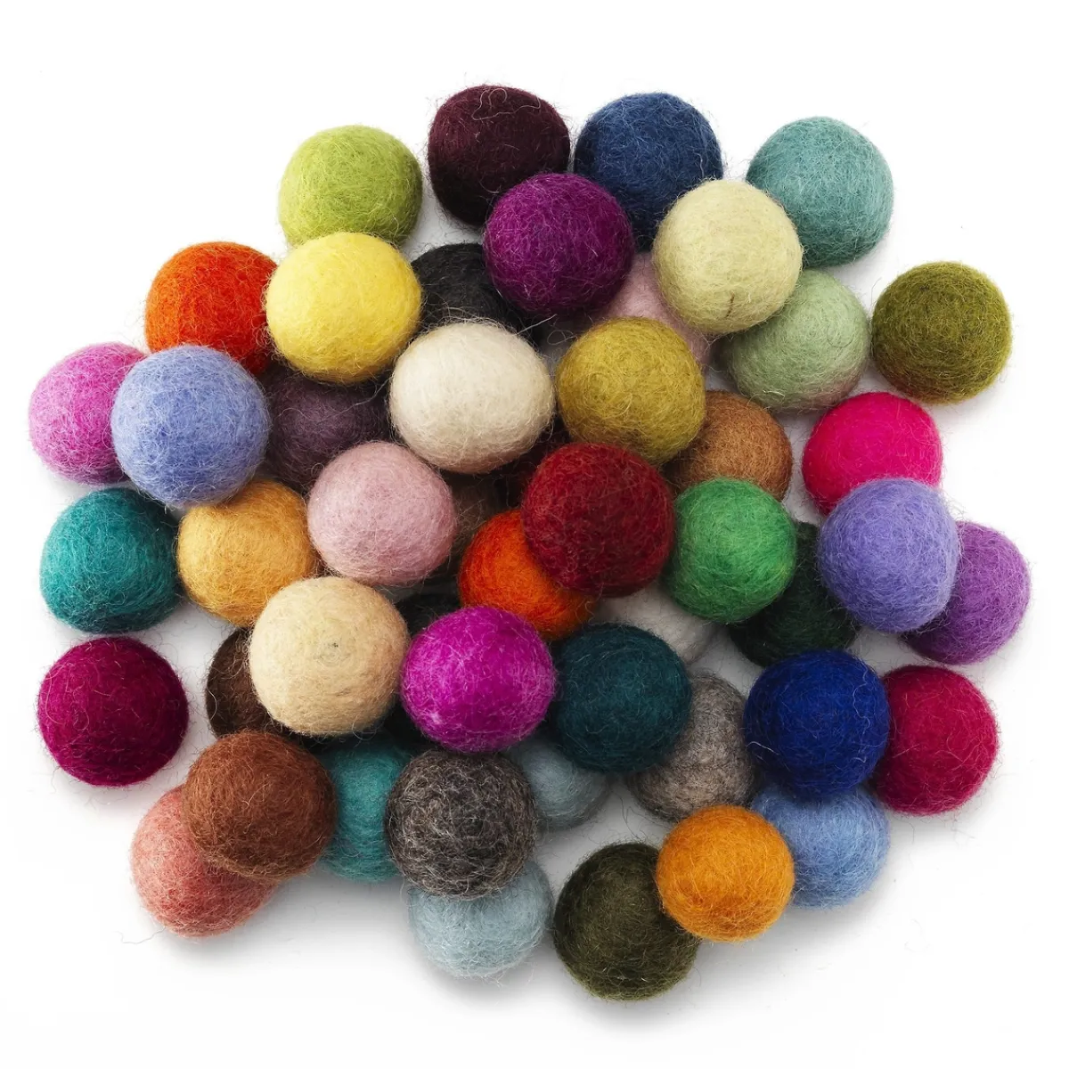 Nepal Wool Ullkulor Ø20mm 50p färgmix | Ulldekor