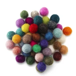 Nepal Wool Ullkulor Ø10mm 50p färgmix | Ulldekor