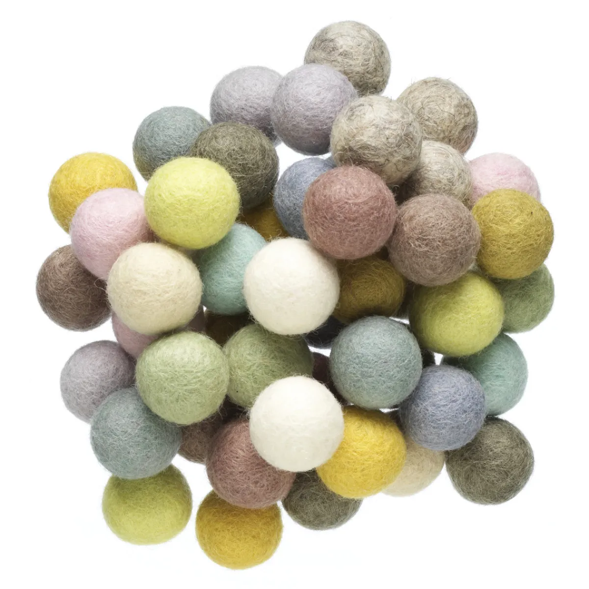Nepal Wool Ullkulor Ø20mm 50p pastell