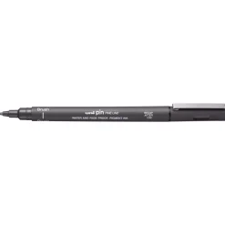 Uni Pin Fine Line Brush Dark Grey – med penselspets