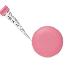 Panduro Hobby Utdragbart måttband 150 cm med stoppfunktion, rosa hållare