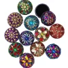Barn Robetoy Vackert glittrande runda metallaskar Ø4,5 cm, pris per styck, säljs assorterat online