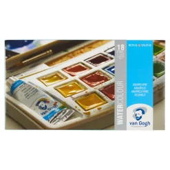 Van Gogh akvarellfärger i set – 18 halvkoppar