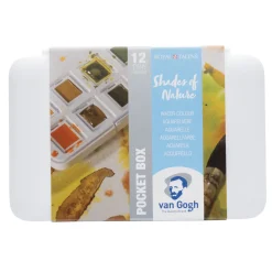 Van Gogh akvarellfärger i set – 12 halvkoppar – Pink Violet