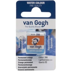 Van Gogh akvarellfärg halvkopp – Permanent Orange 266 | Akvarell- & Vattenfärger