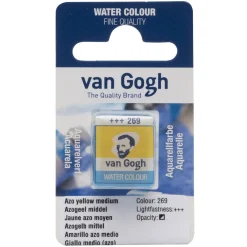 Van Gogh akvarellfärg halvkopp – Azo Yellow Medium 269 | Akvarell- & Vattenfärger