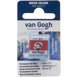 Van Gogh akvarellfärg halvkopp – Permanent Red Deep 371 | Akvarell- & Vattenfärger