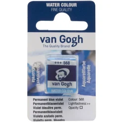 Van Gogh akvarellfärg halvkopp – Permanent Blue Violet 568 | Akvarell- & Vattenfärger