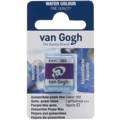 Van Gogh akvarellfärg halvkopp – Quinacridone Purple Blue 593 | Akvarell- & Vattenfärger