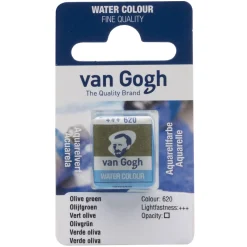 Van Gogh akvarellfärg halvkopp – Olive Green 620