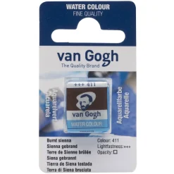 Van Gogh akvarellfärg halvkopp – Burnt Sienna 411 | Akvarell- & Vattenfärger