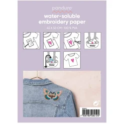 Panduro Hobby Vattenlösligt mellanlägg för broderi, 45x50 cm – 5,4 rutor (stygn) per cm² | Broderitillbehör