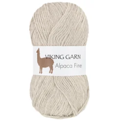 Viking Garn Alpaca Fine 50g ljusgrå 612 | Ullgarn