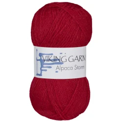 Viking Garn Alpaca Storm 50g röd 560 | Ullgarn