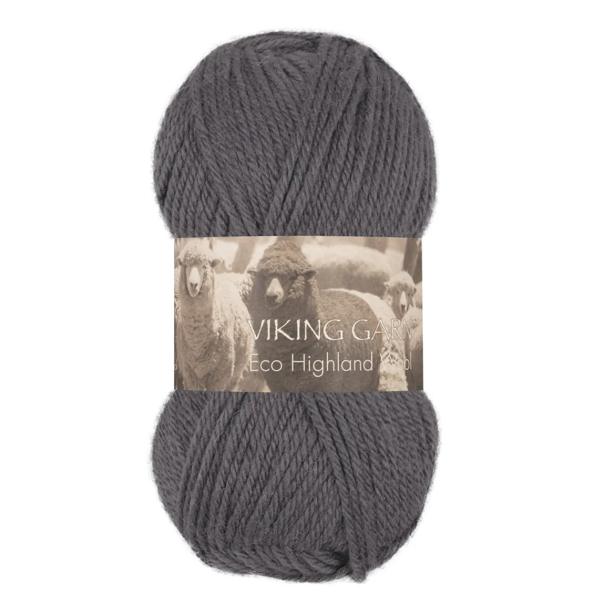 Viking Garn Eco Highland Wool 50g stålgrå 214 | Ullgarn