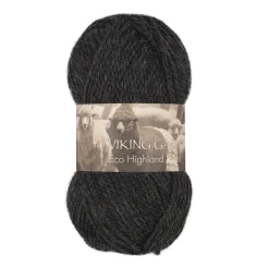 Viking Garn Eco Highland Wool 50g koksgrå 217 | Ullgarn