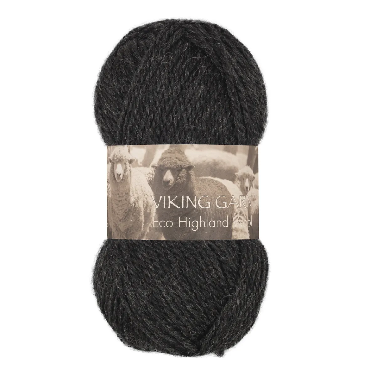 Viking Garn Eco Highland Wool 50g koksgrå 217 | Ullgarn