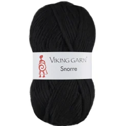 Viking Garn Snorre 100g svart 203 | Ullgarn