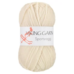 Viking Garn Sportsragg 50g naturvit 502