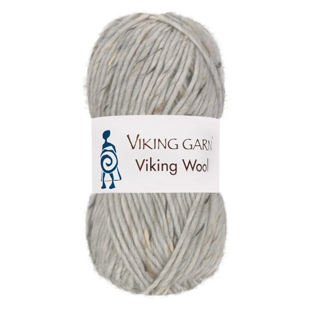 Viking Garn Wool 50g grå tweed 501 | Ullgarn