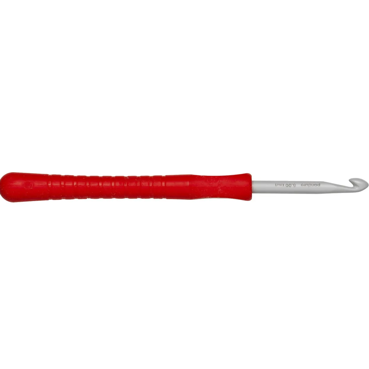 Pony yarn accessories Virknål Easy Grip, längd 14 cm Ø5,0 mm – aluminium
