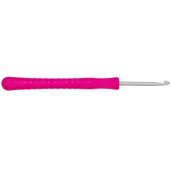 Pony yarn accessories Virknål Easy Grip, längd 14 cm Ø3,5 mm – aluminium